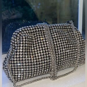 Sparkly Rhinestone Crossbody luxury Clutch Elegant Cloud Bag for all occasions.